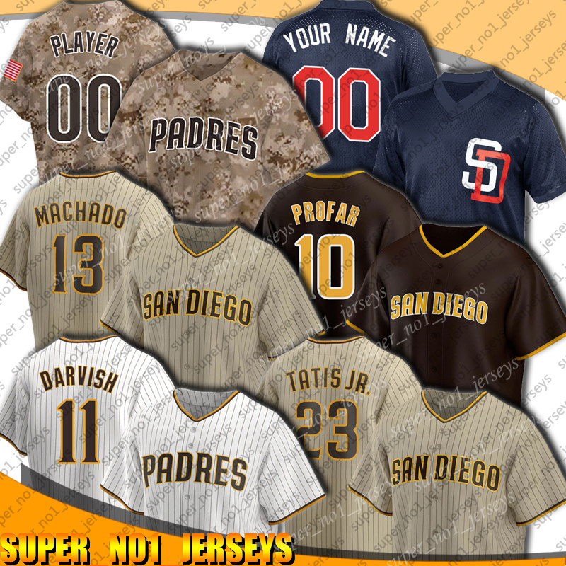 

Padres San Diego 23 Fernando Tatis Jr Jersey Baseball Manny Machado Yu Darvish Jake Cronenworth Jerseys Eric Hosmer Austin Nola Tony Gwynn Wil Myers Grisham Profar, Man custom jersey (js)