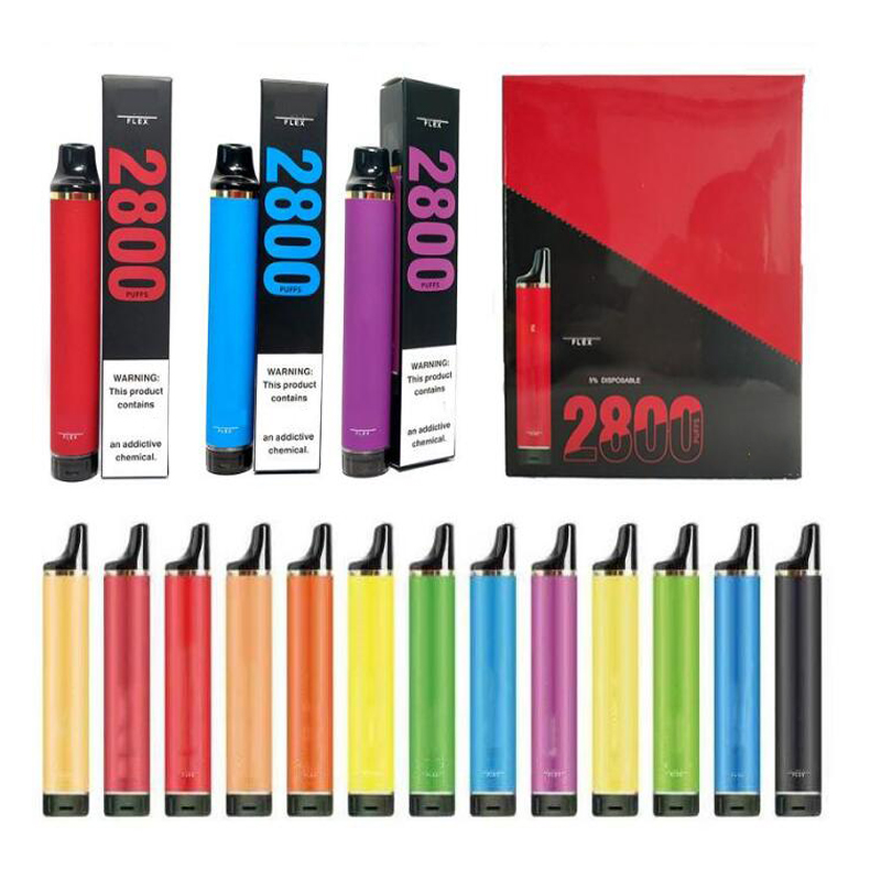 

PUFF FLEX 2800 Puffs e cigarette Disposable Bars Vape Pen 850mAh Battery 10ML Pods Cartridge Pre Filled e Cigs vs bang xxl plus gunnpod