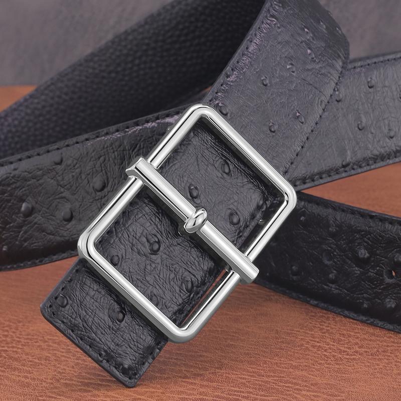 

Belts High Quality Designer Men Hollow Silvery 3.8cm Wide Leather Fashion Belt Fancy Jeans Leisure Waistband Balck, Black