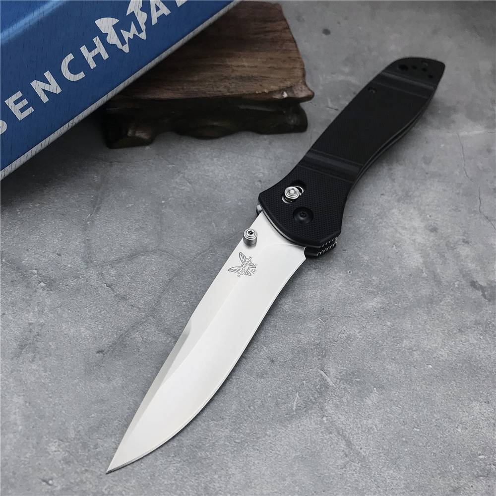 

Benchmade 710 Mchenry Williams Pocket Folding Knife 3.90" Satin D2 Plain Blade, G10 Handles Axis Folder, Outdoor Tactical Camping Survival EDC Tool BM 535 9400