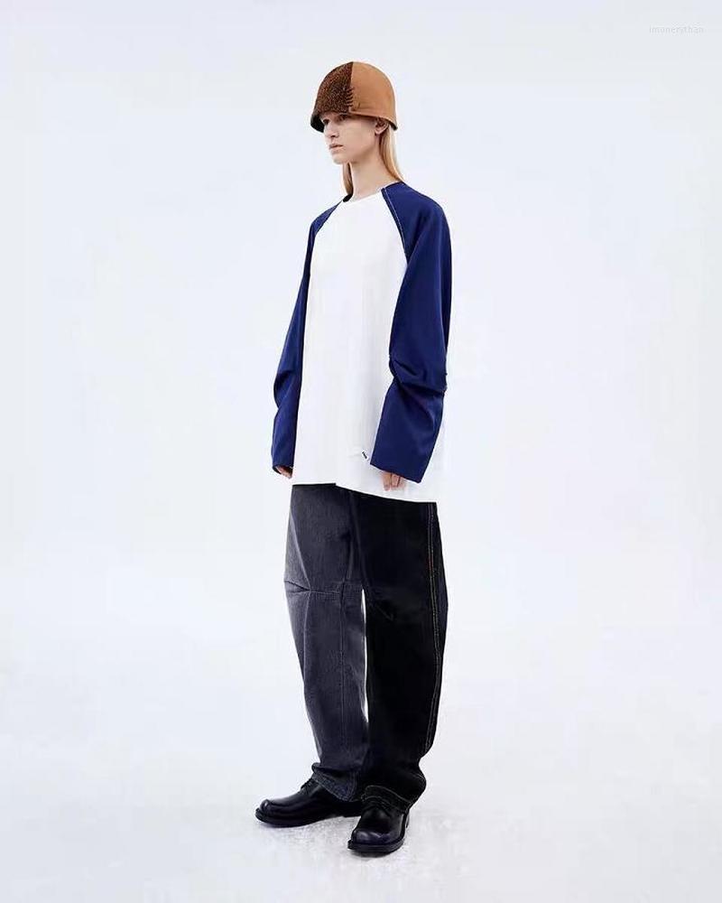 

Men's T Shirts Insert Sleeve Color Stitching Cotton EU Size ADER ERROR Shirt Long Sleeves Men Women Fashion Spirng Autumn HarajukuMen