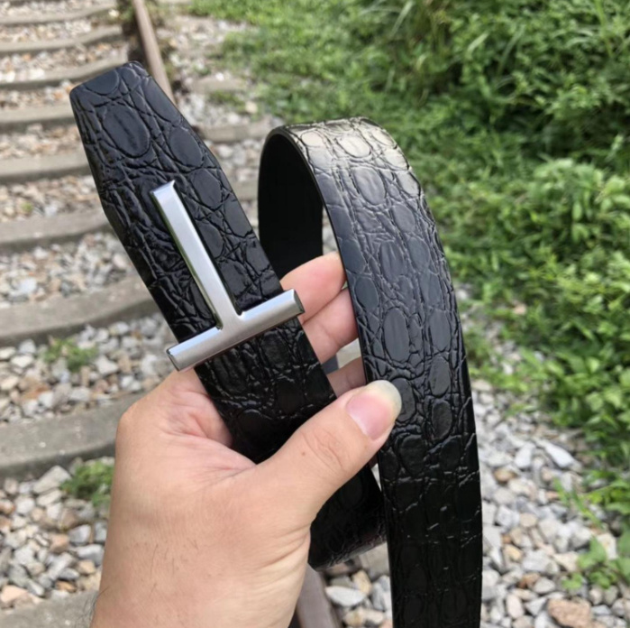 

Top-grade AAA Designers Tom Belt Men High-end Quality Business Belts Men Double T Buckle Fashion Women Genuine Leather Waistband With Original Box Dust bag Cintura DE, As picture with original box