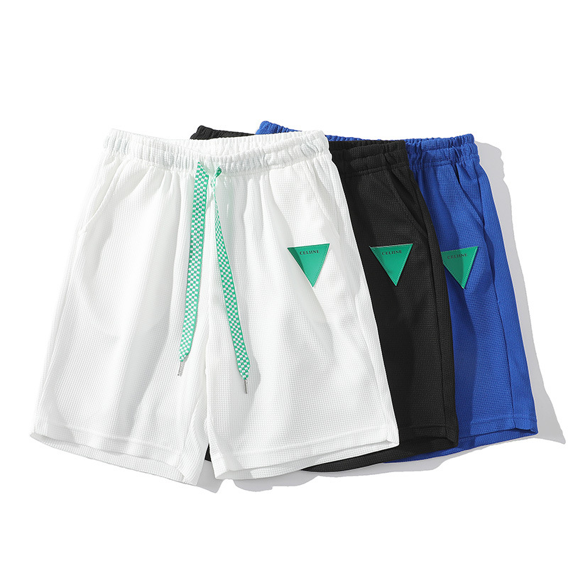 

Mens Tracksuits summer suit Street trendy men's wear with handsome two piece waffle short sleeve long t Loose sportswear, White