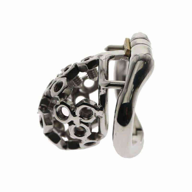 

NXY Chastity Devices SHORT CBT CAGE Stainless Steel Cock device For Men Adult male chastity cock cage penis lock cb6000s BDSM sex toys 220106