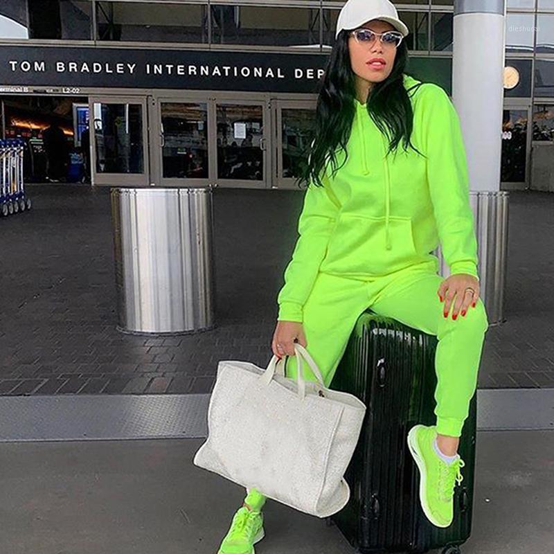 

Women's Two Piece Pants Ladies Hoodies Pant Clothing Set Casual 2 Sets Warm Clothes Solid Tracksuit Top Suit, Blue