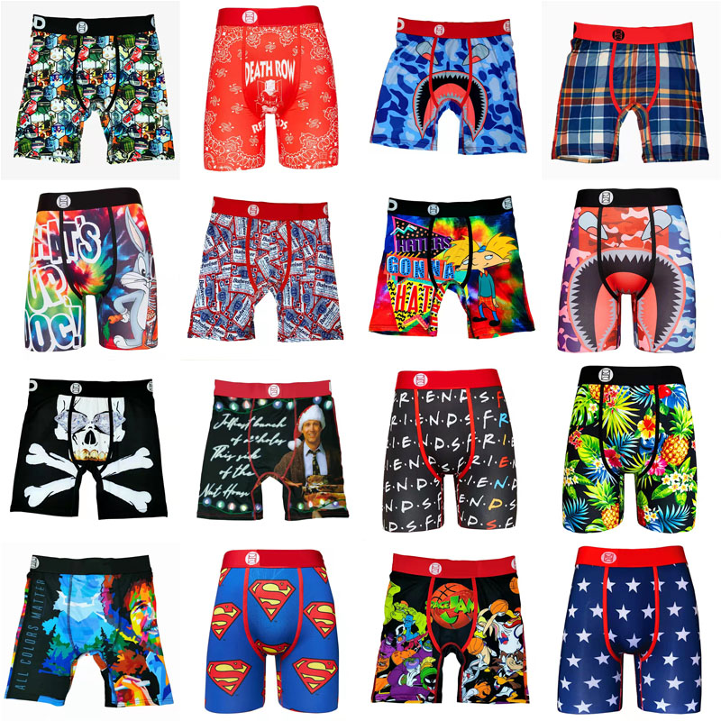 

Popular lot high quality 16 colors Underpants sexy cotton men boxers breathable mens underwear branded boxers logo male psd boxer, Mixed color