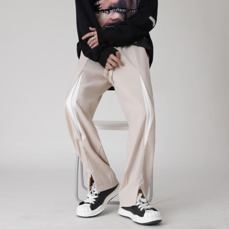 

Men's Pants Summer Thin Casual Men Fashion Oversized Wide Leg Ice Silk Korean Loose Straight Mens Trousers -3XLMen's, Black