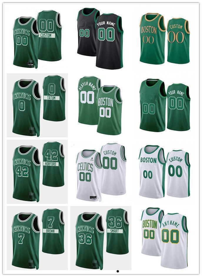 

Custom Mens Women Youth Jersey Al 42 Horford Jayson 0 Tatum Jaylen 7 Brown Marcus 36 Smart Boston''Celtics''Basketball Jerseys, Color