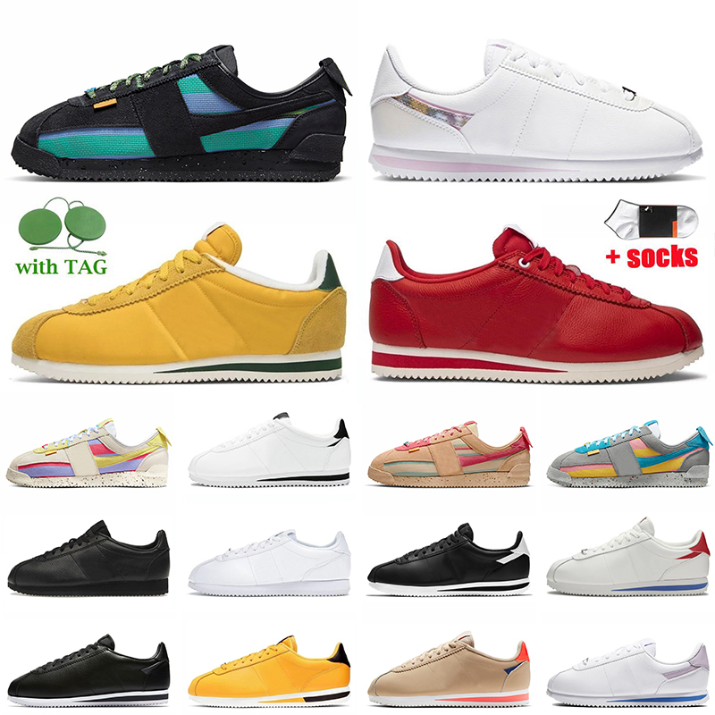 

Top Quality Union LA X Cortez Sesame Noir Smoke Grey Running Shoes 2022 Classic White Black Blue Purple Women Mens Trainers Premium Basic SL cherry Platform Sneakers, C20 basic sl 36-40