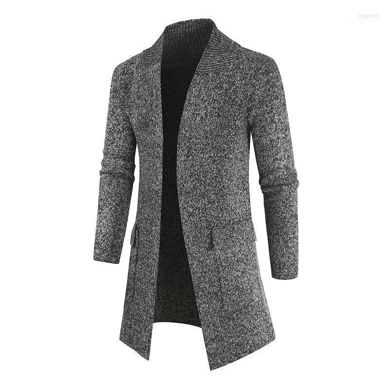 

Men's Sweaters Casual Sweater Mens Long Cardigans Men Fashion Knitted Jackets Male Slim Cardigan Knit Winter Coats Solid Olga22, Khaki