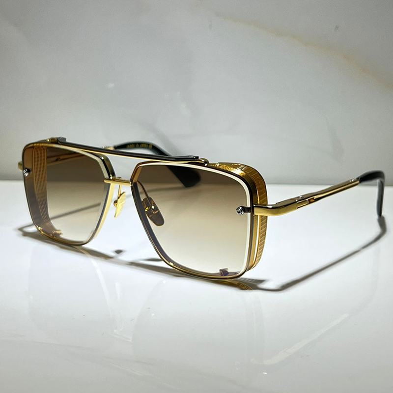 

L EDITION M six sunglasses men model metal vintage fashion style square frameless UV 400 lens come with package good selling