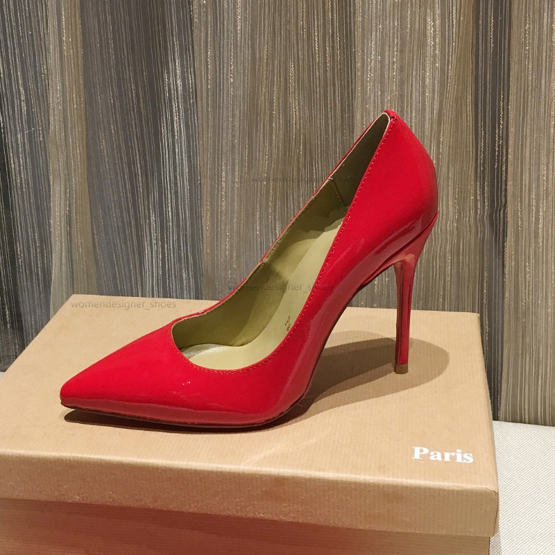 Chaussures habillées de mode Chaussure de créateurs de femmes 8.5 10,5 cm Bottons rouges Pompes talon