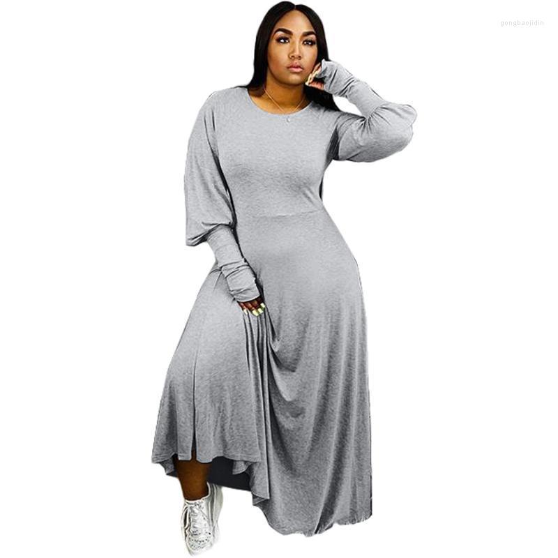 

Casual Dresses Women Long Dress Loose Solid Color Streetwear For Autumn Winter Clothes Vestido, Orange