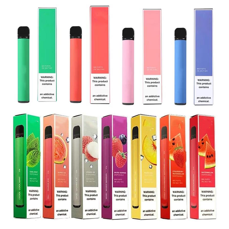 

40 Colors E Cigarette puffs bar PLUS 800 Puffs Vapes Disposable Vape Pen Device 3.2ML 550MAH Battery Refiled Portable Vapos Rod336O