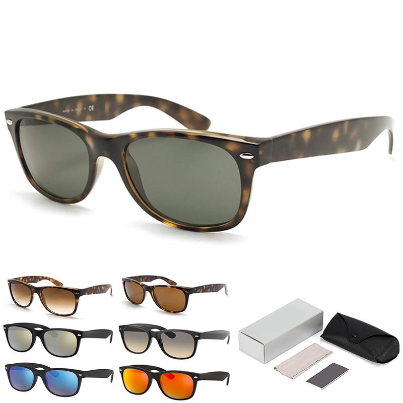 

Sunglasses Top Quality Rays 2132 Men Women 55mm Size Nylon Square Frame Sun Glasses Real Glass Lenses Lentes De Sol Mujer