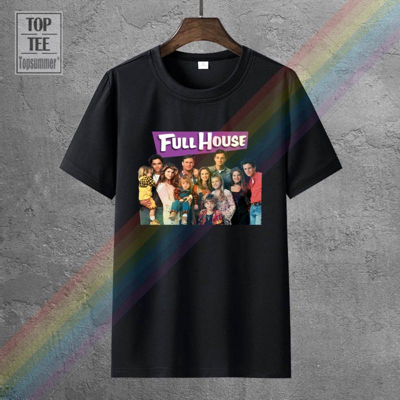 

Men's T-Shirts Full House V5 Tv Series Poster T Shirt (White) All Sizes S To 5Xl, 0013368-black