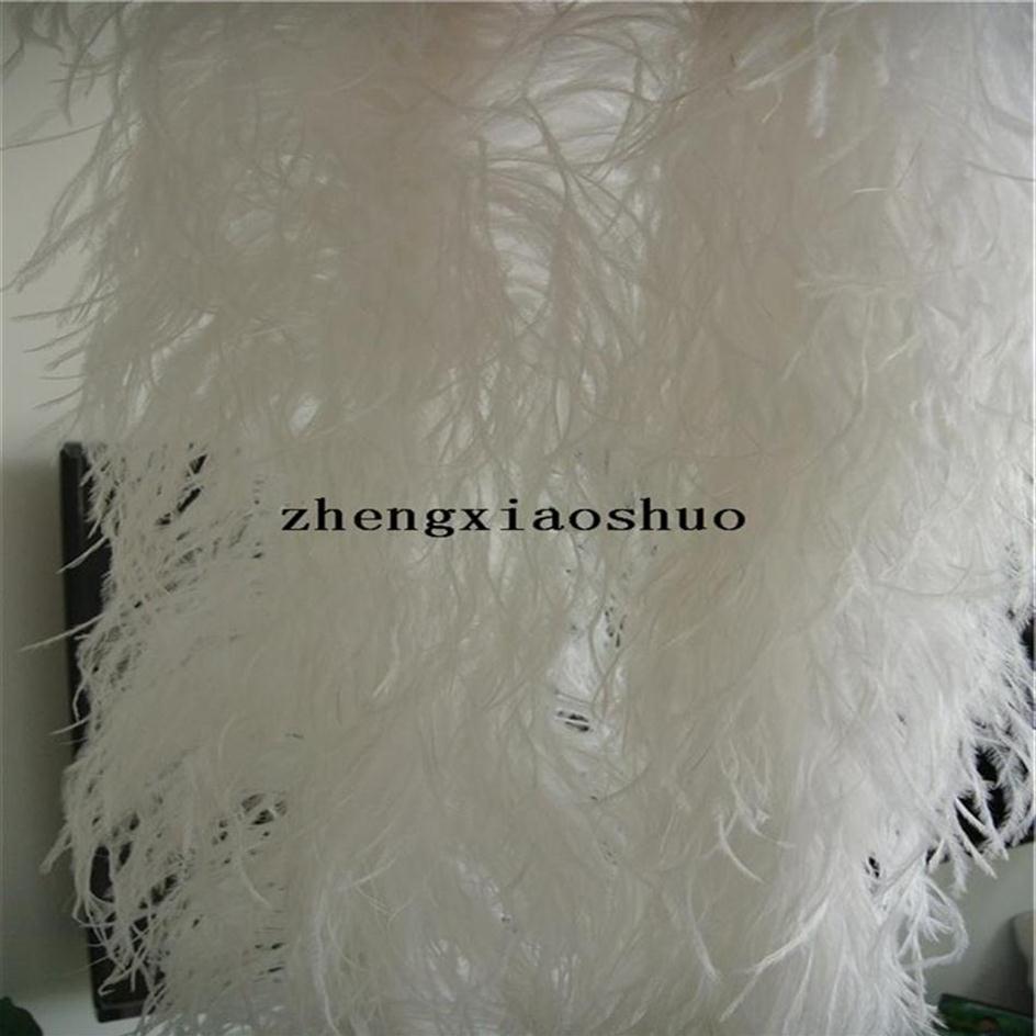 

whithe Ostrich Feather Boa 5 ply thinckness Party/Costume/Shawl/Craft dancer decor supply costume supply175E257w