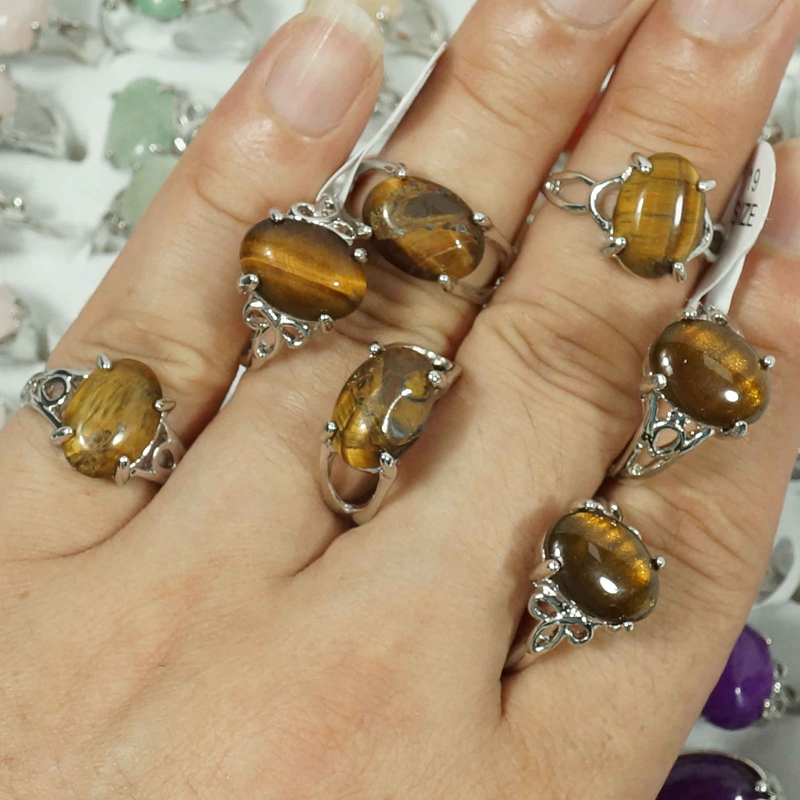 

Mix Crystal Rings Bulk Grohandel Stein Heilschmuck Fr Frauen Tigerauge Moosachat Rosenquarz Aventurin Rot Grau Achat 100 Stck Mit Schmuckschatulle