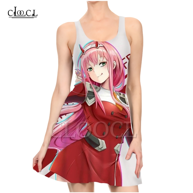 

Anime Darling InThe Franxx Zero Two 3D Print Dress Women Summer Slim Sleeveless Sexy Dresses Women Pleated Size Dress 220617, Dress women 2