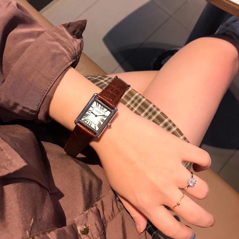 

Wristwatches Fashion Couple Watches Stainless Steel Material Original Clasp Quartz Watch Two Size For Choose Relojes Para Mujer, Rose black small