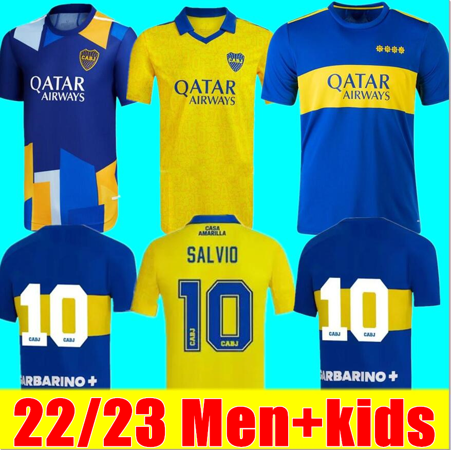 

21 22 23 Boca Juniors soccer jerseys CARLITOS MARADONA TEVEZ DE ROSSI 2021 2022 2023 third 3rd 4th jersey adult MEN KIDS kits SETS football shirt uniforms Thailand, 3rd+patch