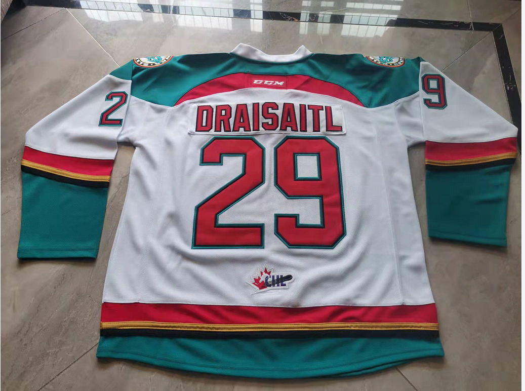 Custom Hockey Jersey Men Youth Women Vintage WHL Kelowna Leon Draisaitl rare High School Size S-6XL or any name and number jersey