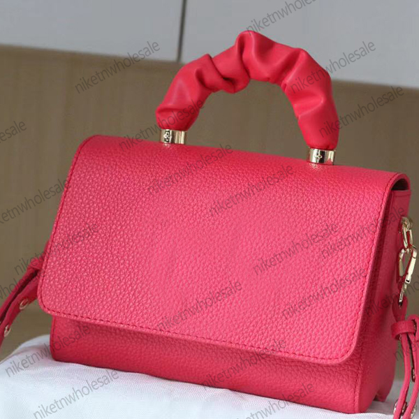 

Twist Middle Size Shoulder Bags Taurillons Leather Lady Rose Grass Green Black Tote Bag 50360/58688/58571/58691, ##