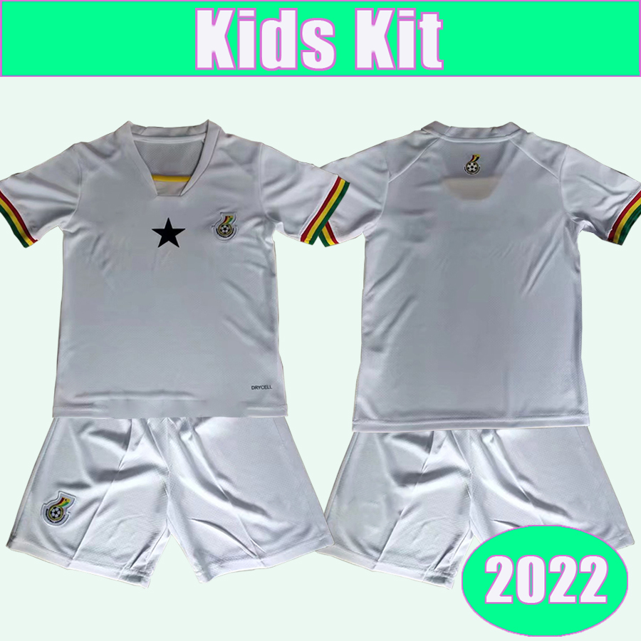 

2022 Ghana National Team Kids Kit Soccer Jerseys THOMAS SCHLUPP J.AYEW KUDUS Home Away Football Shirt, Tz8793 2022 home no socks