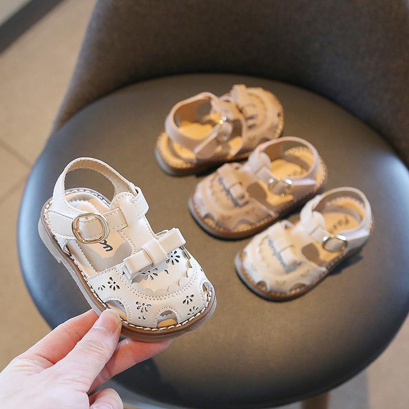 

First Walkers Summer Baby Girls Sandals Solid Color Toddler Leather Shoes 1-3 Years Old Princess Mary Janes Soft Soles WalkersFirst, Pink