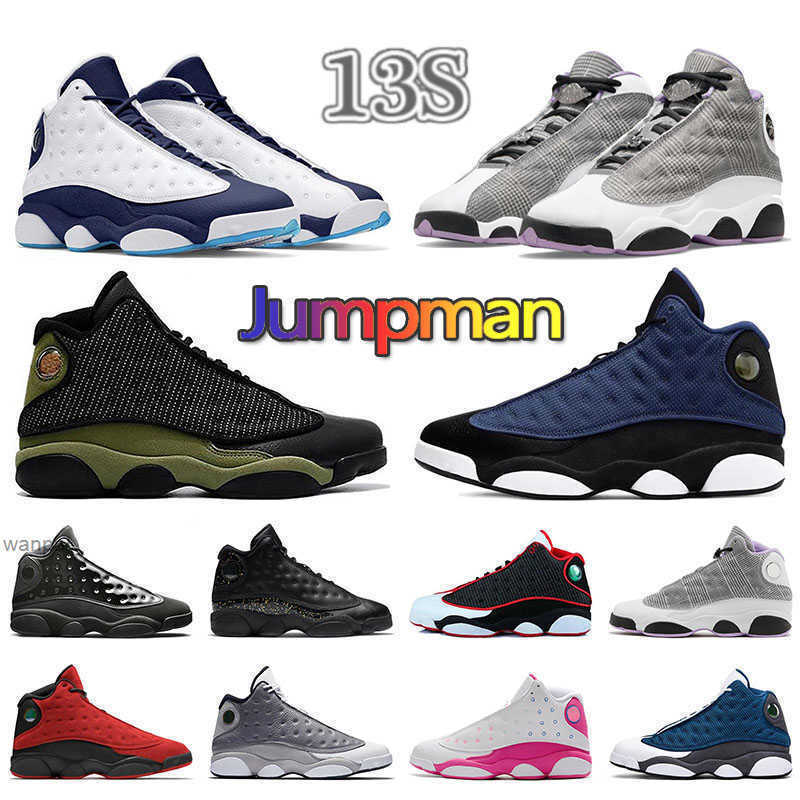 

2022 Hot Jumpman 13s Basketball Shoes Mens US 13 Womens Sust Pking White Court Purple Obsidian Dark Powder Brave Blue French OG designer shoes, J02 40-47 french blue
