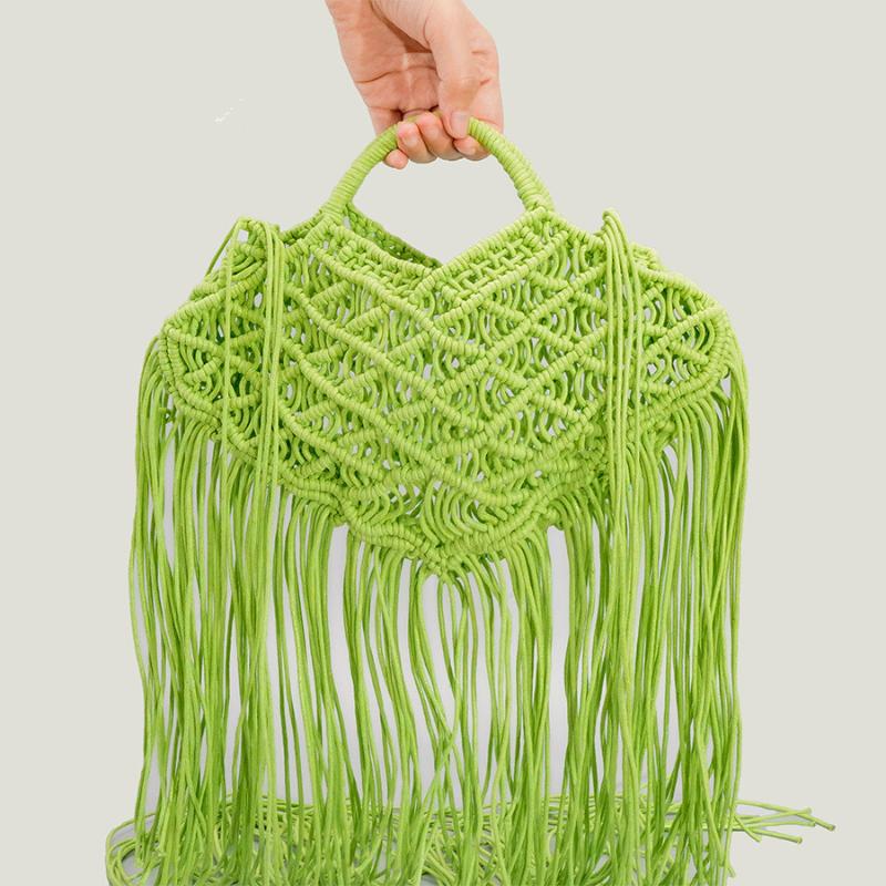 

Evening Bags Fashion Tassel Straw Rattan Weave Women Handbags Designer Luxury Handmade Paper Shoulder Crossbody Summer Beach, Black