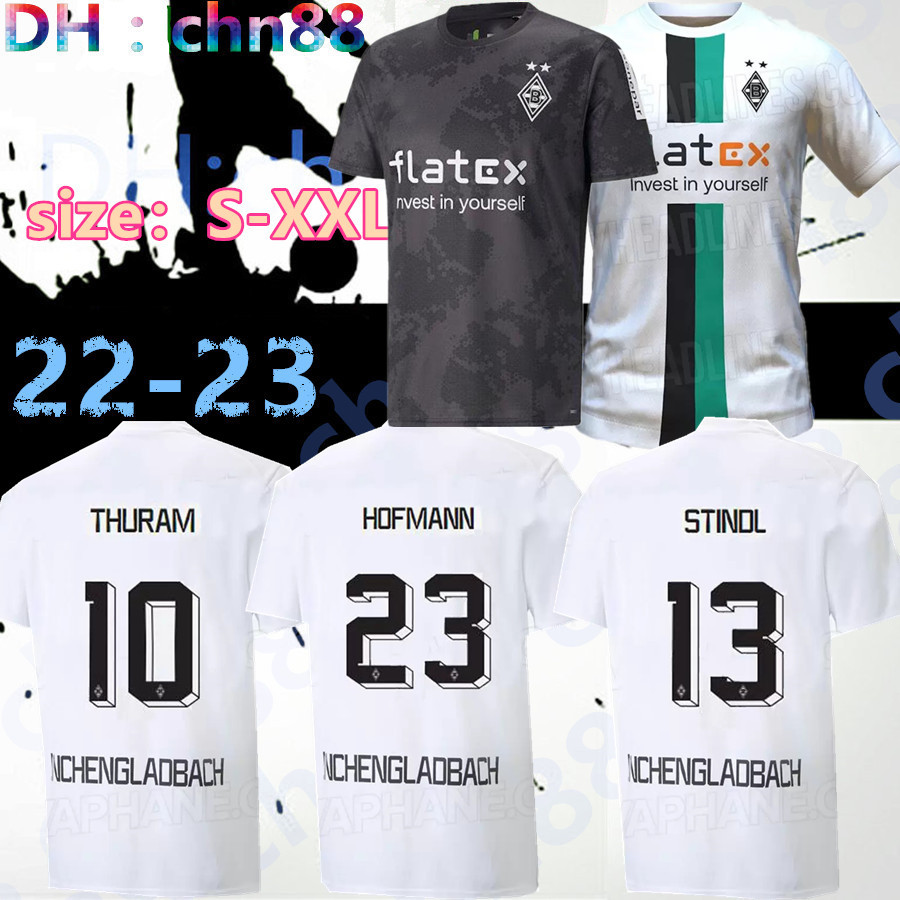 

22 23 Borussia Monchengladbach soccer jerseys home 2022 2023 Gladbach THURAM ELVEDI PLEA STINDL Bensebaini GINTER HOFMANN EMBOLO men kids Kits foootball shirt top, 22-23 third