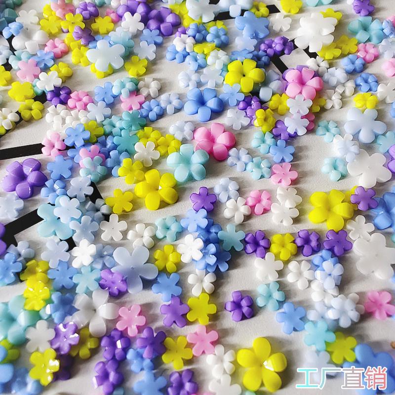 

Nail Art Decorations 100pcs Japanese 3D Kawaii Flowers Charms Rhinestones Mini White Flower DIY Accessories SuppliesNail