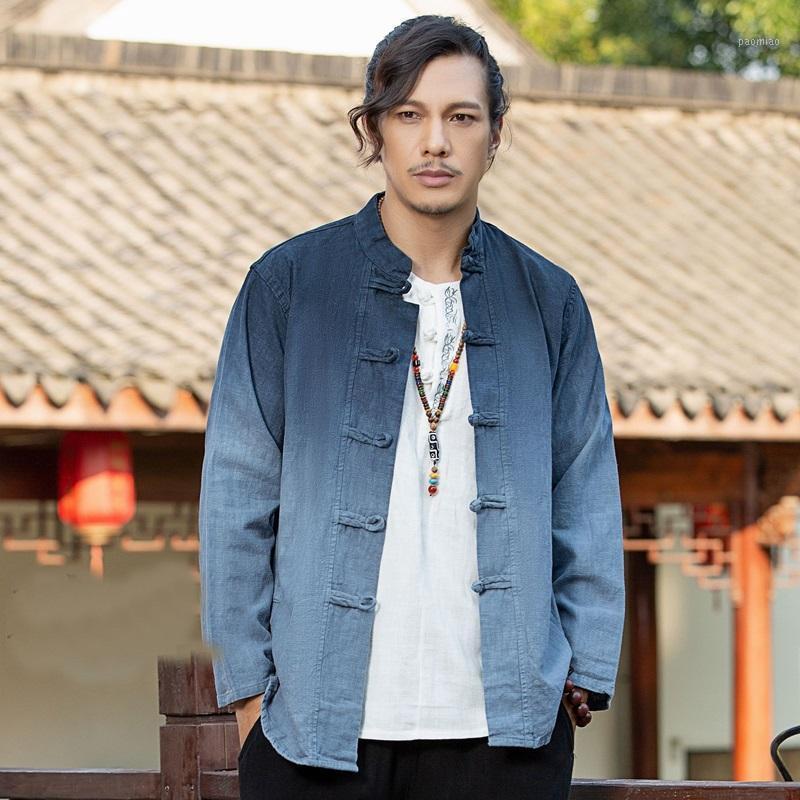 

Ethnic Clothing Traditional Chinese For Men Tang Suit Plus Size Hanfu Clothes Mandarin Collar Long Sleeve Coats Male 30497