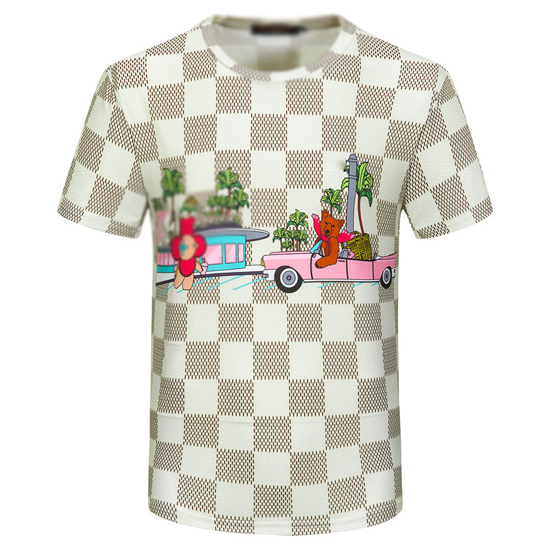 

2022 Designer Men's Polo Shirts Summer Animal Print Shirts Branded 100% Cotton Short Sleeves Fashion Casual Striped T-Shirts Hawaiian Breathable Tops Size M, Ribbon(not for sale separatel