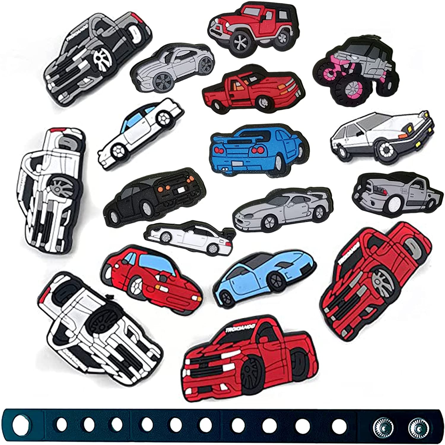 

Shoe Parts Accessories Multi-style Shoe Charms For Clog Shoes Decorations For Croc Wristbands Bracelets Decoration For Boys Teens mix randomly