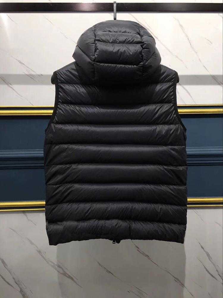 

Autumn and Winter Mens Designer Jackets High Quality Hooded Slim White Goose Down Vest Warm Casual Down Vest Size -2XL, Black