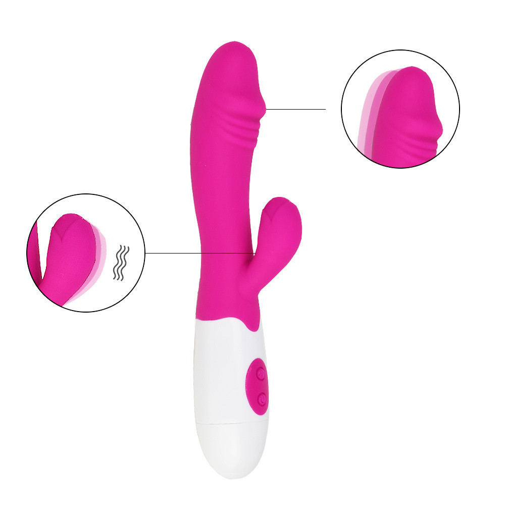 G-Spot Rabbit Dildo Vibrator For Women 30 Speeds Vibrating sexy Toys Clitoris Massage Vagina Stimulator Female Masturbator