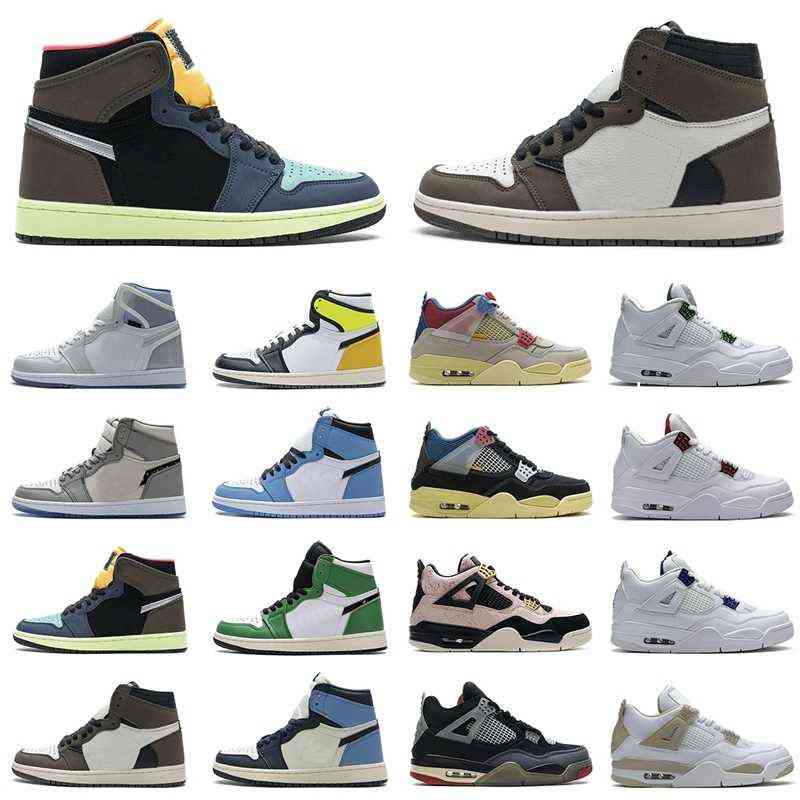 

[With box]Sail Bred 4 jordens 4s Shoe Guava Ice Twist White Cement Men Basketball Shoes 1 1s s Obsidian UNC Fearless Toe Black Cat Turbo, 23