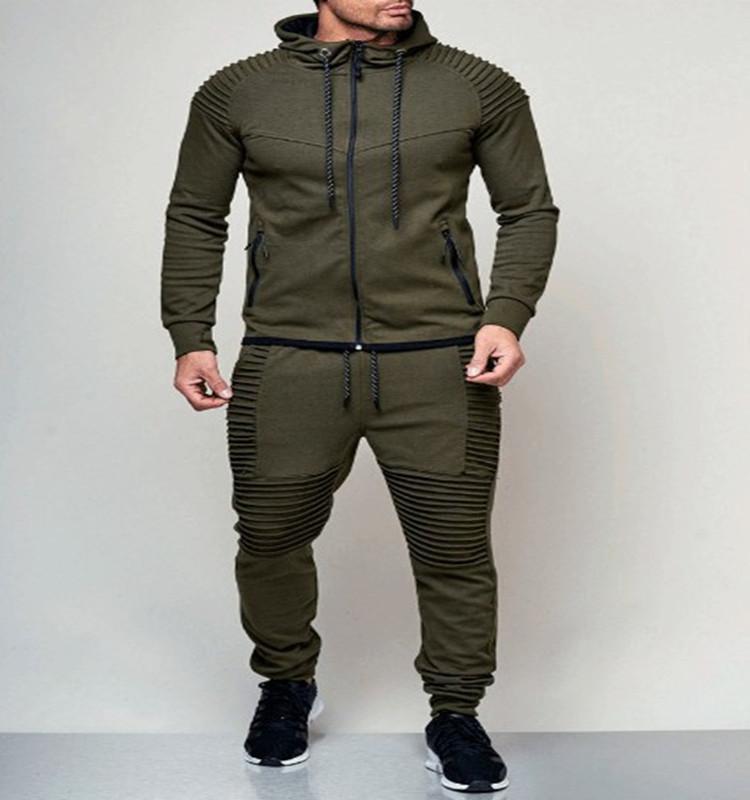 

Men's Tracksuits Autumn Men Sports And Leisure Sweater Solid Color Cardigan Top All-match Suit Boutique Clothing Simple StyleMen's, Black