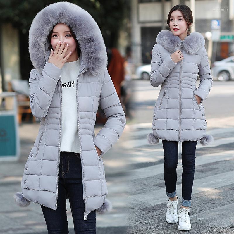 

Women's Down & Parkas Faux Fur Women 2022 Winter Cotton Jacket Thick Snow Wear Coat Lady Clothing Female Jackets Kare22, Black