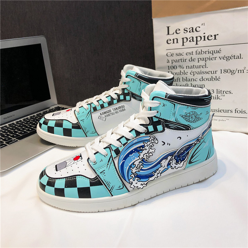 

Men's Shoes Anime Cartoon Fashion Casual Sports Shoes Trend Breathable All-Match Outdoor Basketball Running Shoes 220328