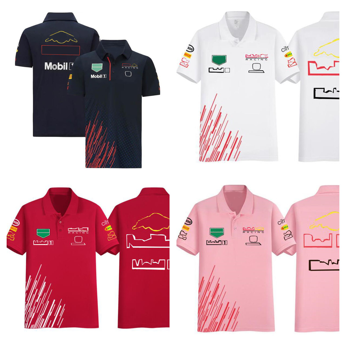 

F1 Formula 1 racing polo shirt summer short-sleeved shirt with the same custom