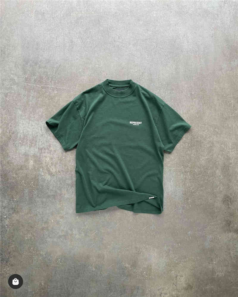 

Men's T-Shirts Oversized Represent Owner Club T Shirt Men Women 1:1 High Quality Vintage Blue Green Tee Tops ED68, Extra not product