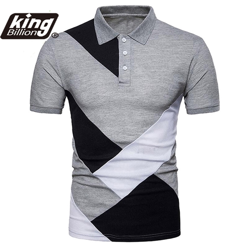 

KB Men Polo Shirt Short Sleeve Contrast Color Clothing Summer Streetwear Casual Fashion tops 220614, Black