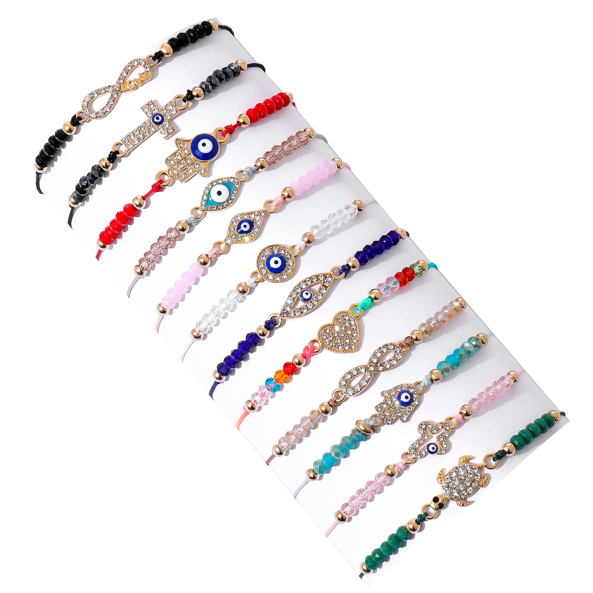 

Charm Bracelets 24/ Evil Eye Pack For Women Girls Boys Mexican Braclets Set Protection Amet Anklets Jewelry Gift amVrP