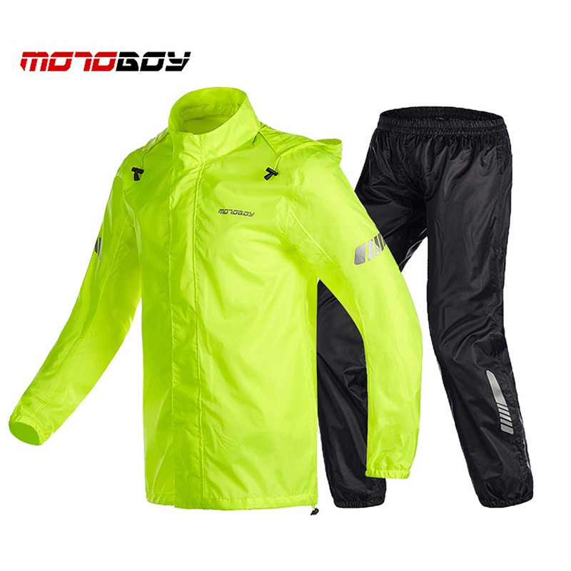 

Motorcycle Raincoat+Rain Pants Waterproof Raincoat Motocross Riding Raincoat Rain Pants Suit Motorcycle Rain Suits CX220406, Black