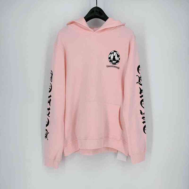 

Chrxin graffiti Hoodie long sleeve sweater Sanskrit Hoodie women' coat, Pinkish gray