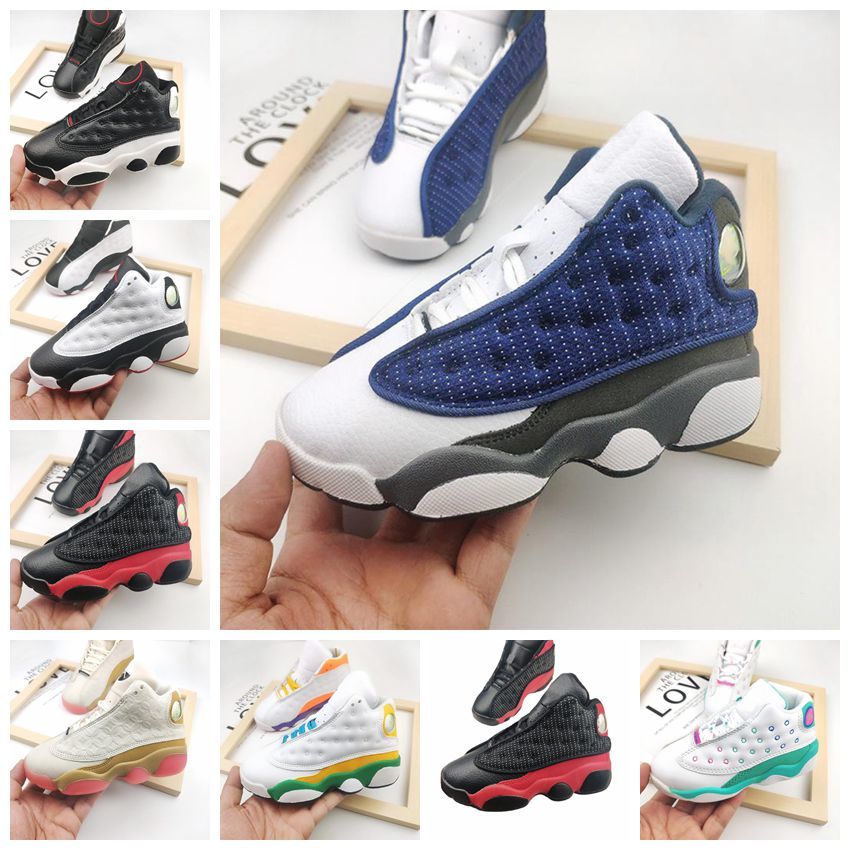 

Designer kids shoes 13s Baby platform Playground True Red Toddlers bred Flint big Kid wide Newborn sports Basketball Shoe Infant 13 big, Shoes box
