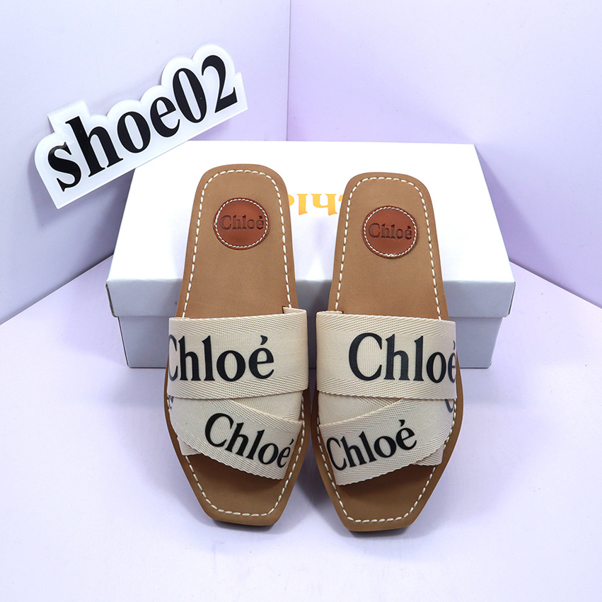 

Luxury Brand Sandals Designer Slippers Slides Floral Brocade Genuine Leather Flip Flops Women Shoes 0006, Box